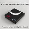 Digital Coffee Scale 0.1g High Precision 2kg With Timer Rechargeable Electronic Mini Kitchen Espresso Accessories Barista Tools