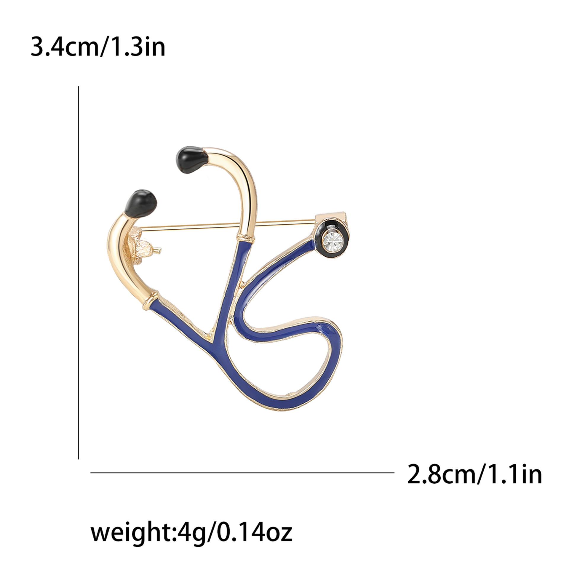 Модный креативный сплав эмаль стетоскоп брошь медицинская серия мужская и женская одежда корсаж украшение булавка