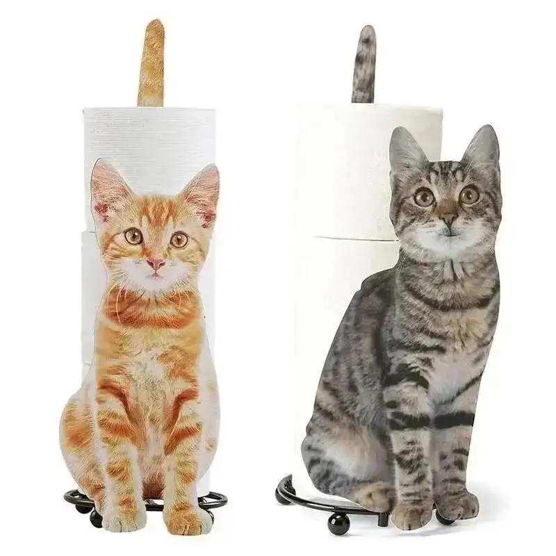 Toilettenpapier Handtuchhalter Katzenform Badezimmer Toilettenpapier Aufbewahrungsregal Geschenk für Katzenliebhaber Toilettenpapierhalter WC Papierständer
