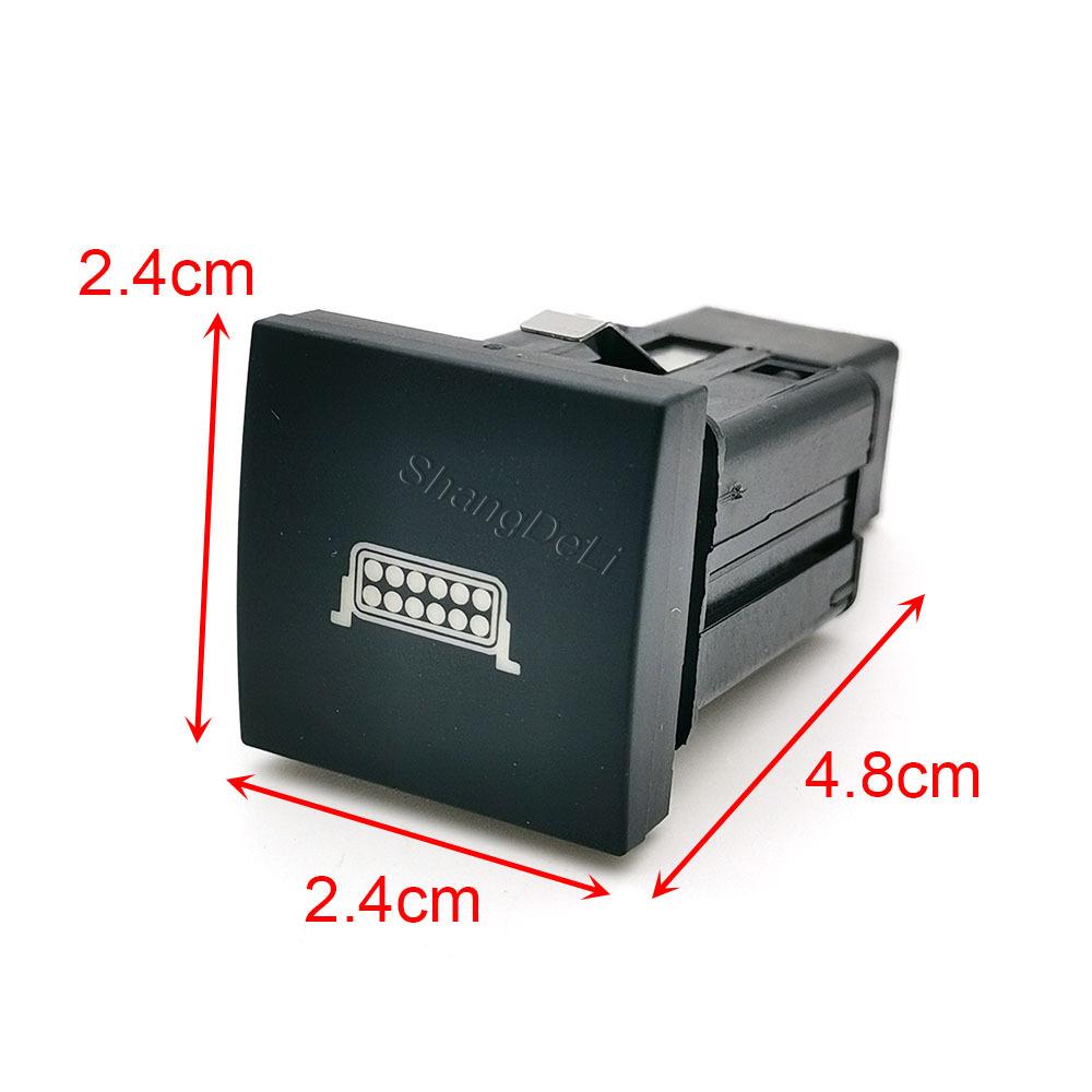 1PC Car LED DRL Parking Radar Power ON Off Fog Light Switch Button with Wire for Golf 6 MK6 Jetta 5 EOS Scirocco 2006 -2011