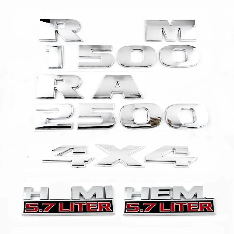 Adesivi per Auto con Emblema in ABS per Ram 1500 2500 5.7 Litri Hemi 4X4 Targhetta Nome Charger Viper Magnum Caliber Journey Accessori Styling