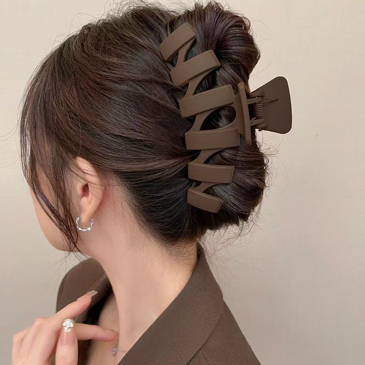 Pinza per Capelli Grande Semplice in Acrilico Premium Fermaglio per Capelli da Donna Clip per la Parte Posteriore della Testa Copricapo
