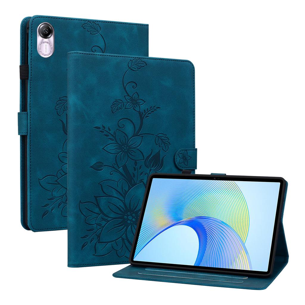 For Honor Pad X8 Pro. PU Leather Exquisite Floral Embossed Design Tablet Case