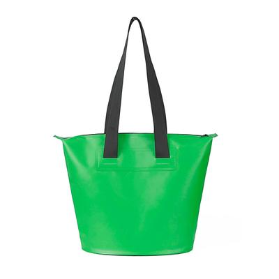 Nepromokavá plážová taška z PVC s ramenním popruhem 11L Zelená
