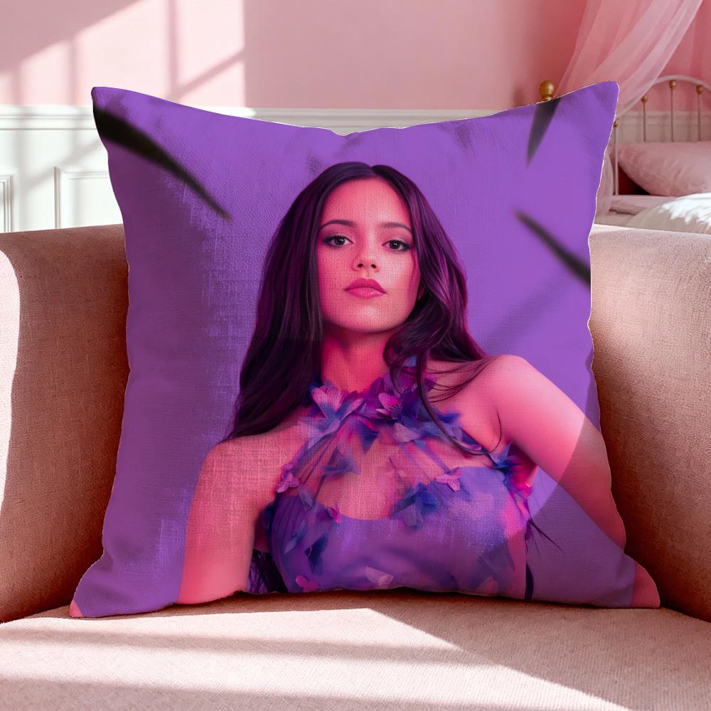 Celebrity J-Jenna Ortega Povlak na polštář Prodyšný Lněný povlak na polštář Letní Bez zápachu Ekologický Neviditelný zip Omyvatelný