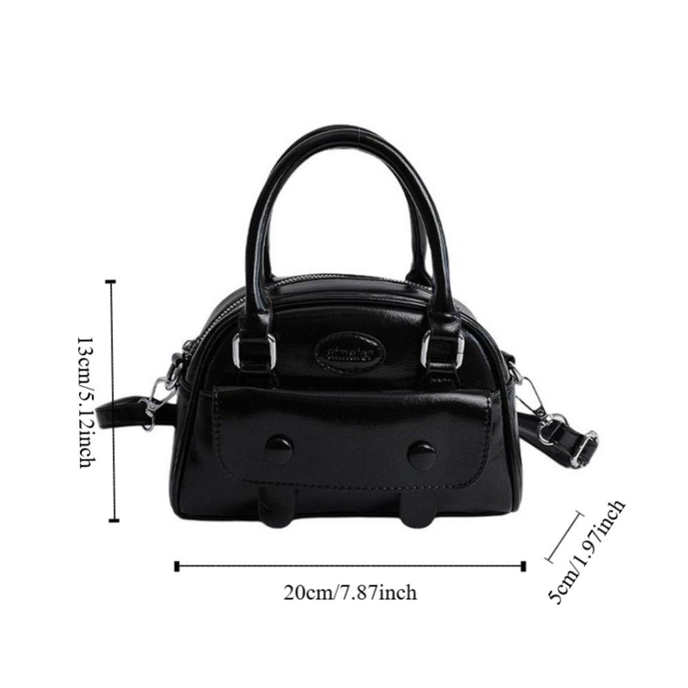 Luxury Boston Crossbody Bag Korean PU Leather Handbags Trendy Women's Underarm Bag  Gifts