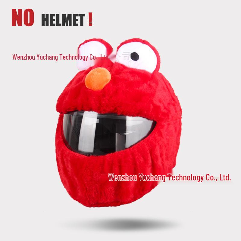Plyšový Kreslený Vepřový Hlava Motocyklová Helma Kryt - Otevřená & Plná Ochrana Helmy