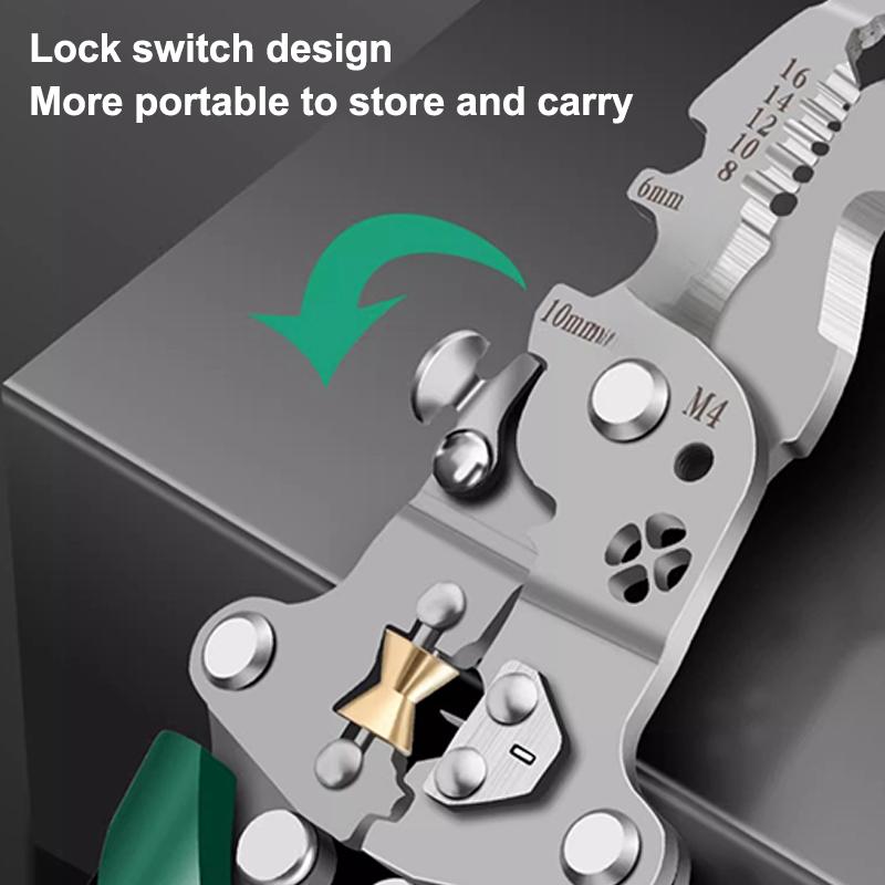 Foldable Multifunctional Wire Stripping Pliers For Electricians Foldable Wire Stripper, Pulley Design Multi-Function Electrician