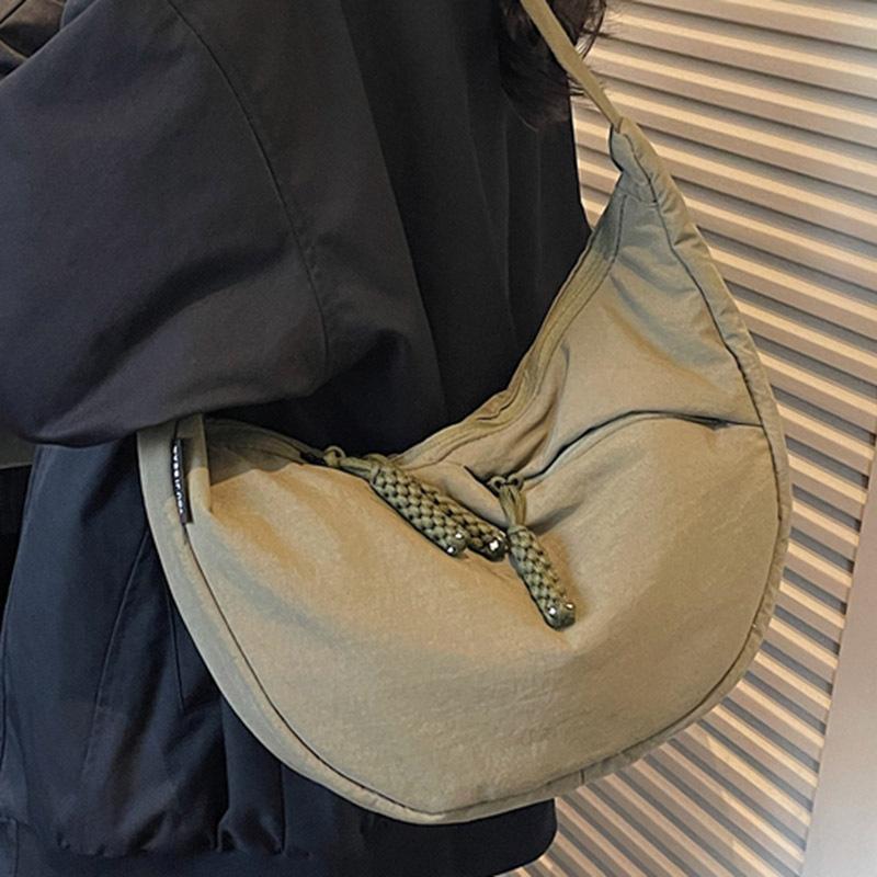 Casual Large-capacity Simple Canvas Bag Women's Winter New Simple Dumpling Bag One-shoulder Crossbody Bag