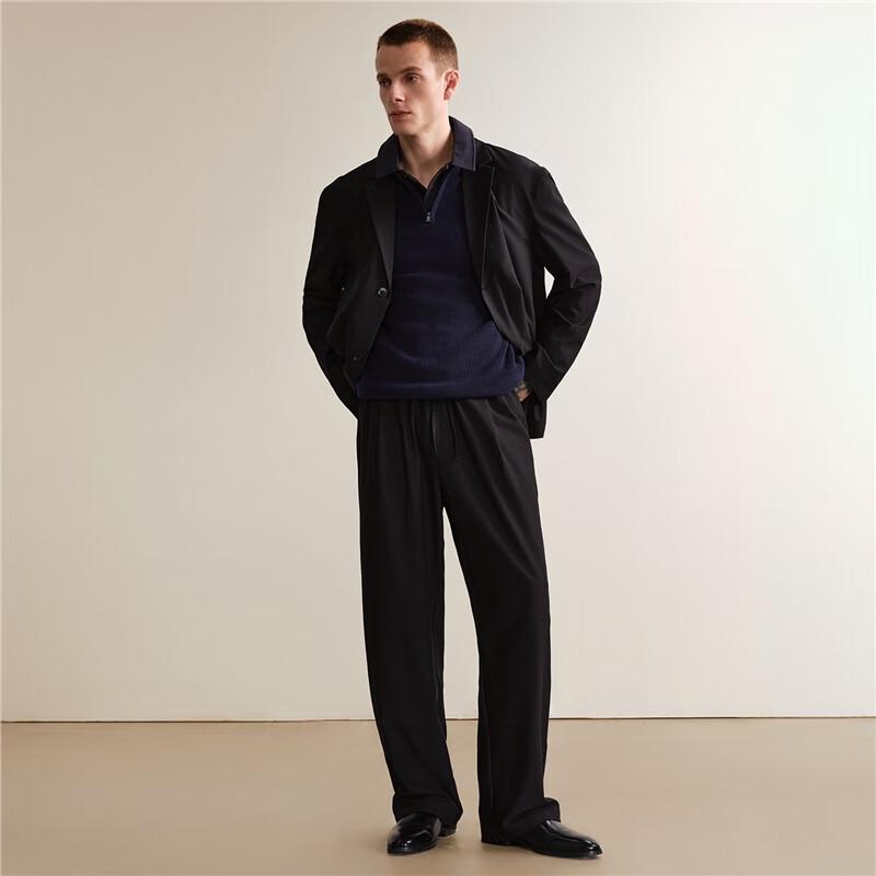 Giordano Men's Pleated Drawstring Casual Suit Pants