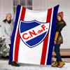 1pc Club Nacional de Football Theme Blanket - Digital Print, Polyester, Cozy for All Seasons, Perfect for Outdoor, and Travel
