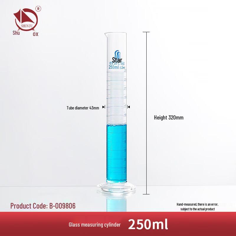 Стеклянный измерительный цилиндр 250ml