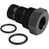 1/2-28 Female To 3/4-16 13/16-16 3/4 NPT Male Hose Adapter Reducer Fitting Connector Aluminum Black