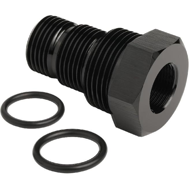 1/2-28 Female To 3/4-16 13/16-16 3/4 NPT Male Hose Adapter Reducer Fitting Connector Aluminum Black