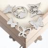 20pcs Stainless Steel Pendants Hollow Butterfly Necklace Charm Earrings Bracelet Butterflies Component DIY Women Jewelry Making