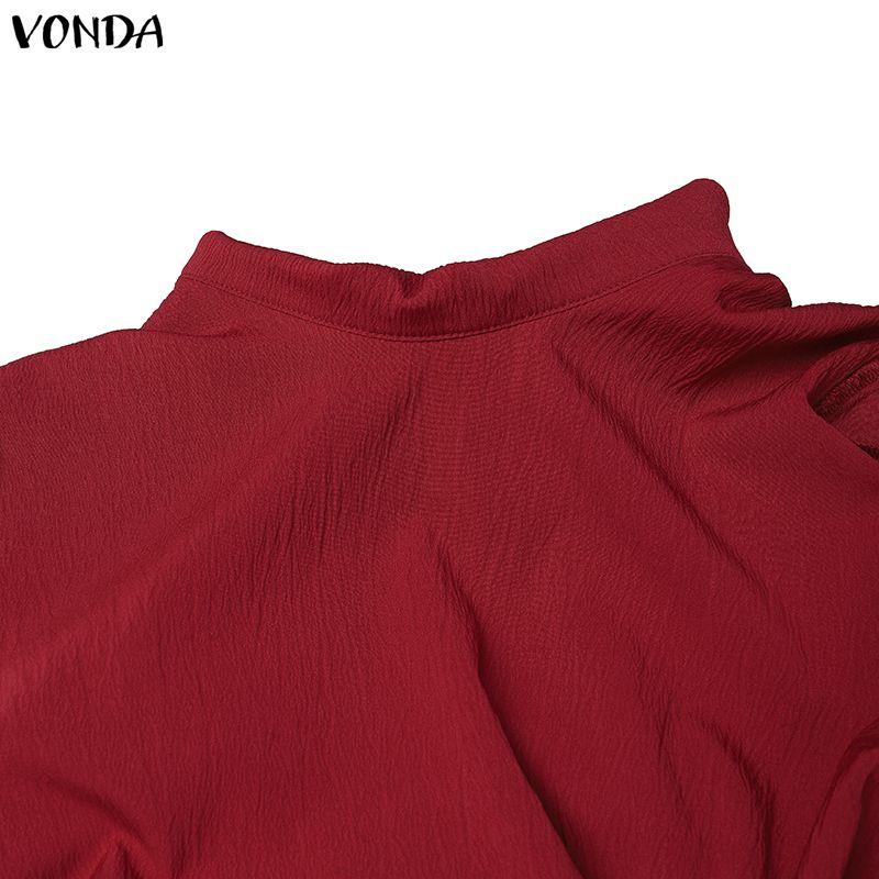 VONDA 2PCS Women Batwing Sleeve Belt Blouse and Pants Casual Oversized Two Picecs Sets Outfits