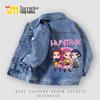 Dżinsowa kurtka Kpop Monster Hunter Witch Group dla dziewczynek - Wiosna/Jesień 2025 Modny styl z klapami dla dzieci w wieku średnim i dużych