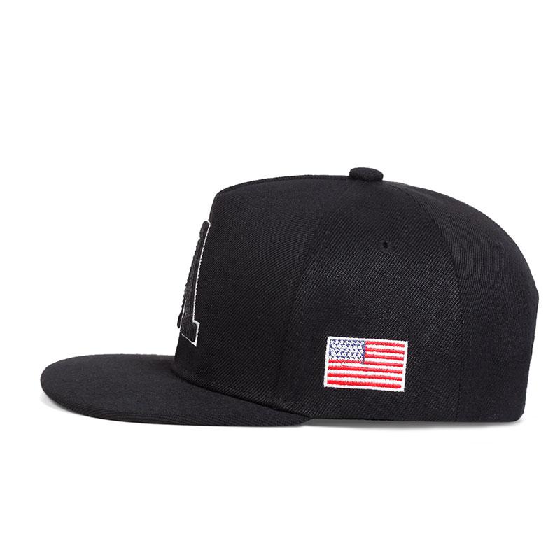 Children Letter A Side American Flag Embroidery Adjustable Hip Hop Baseball Hat Spring Autumn Outdoor Leisure Hats Travel Accessories for Boys Girls