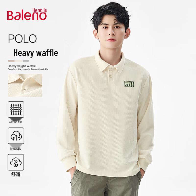 Baleno Men's Heavyweight Waffle Polo Shirt