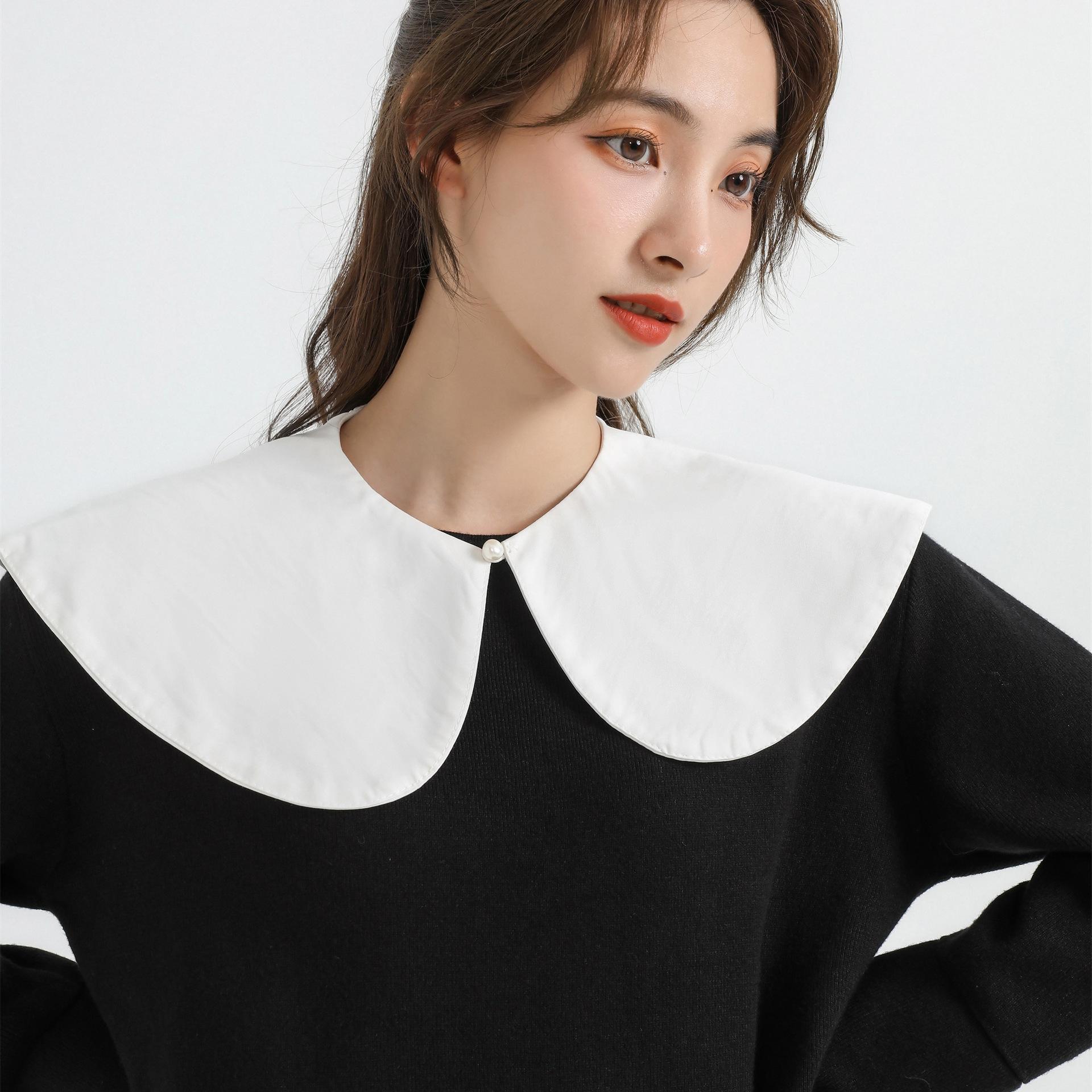 

Белая шаль с накладным воротником, блузка, свитер, рубашка, съемный воротник, рубашка, накладной воротник, лацкан, шейный платок, декор одежды