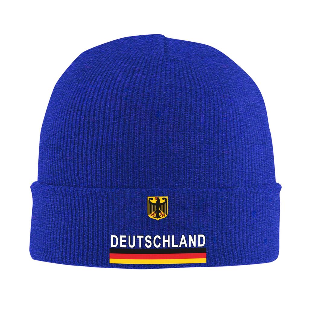 Deutschland Flag And Emblem GerUnisexy Knit Hat Casual Caps Unisex Women Outdoor Beanie Hats Autumn Winter Graphic Elastic Bonnet Hats