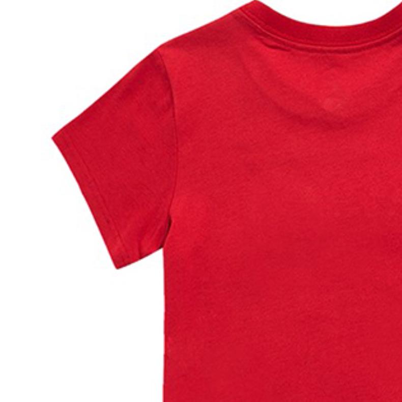 Jordan Letter Logo Print Knit Short Sleeve T-Shirt Kids Tops Jester-Red JD2032202GS-003
