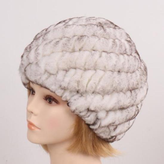 Hot Sale Russian Lady Natural Real Rex Rabbit Fur Hats Women Knitted Outdoor Rex Rabbit Fur Hat New Warm Real Fur Caps