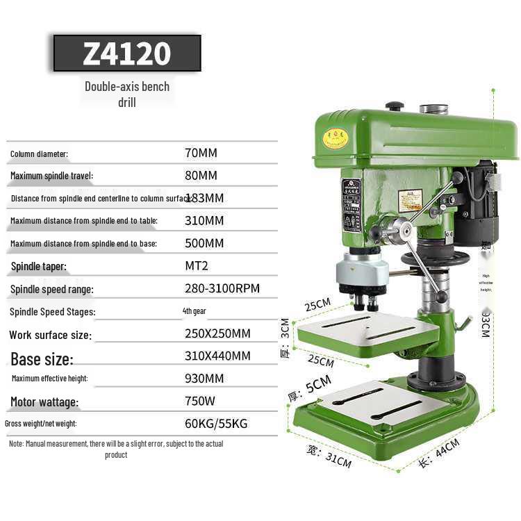CNC Dual-Head Desktop Drill & Tap Machine - Adjustable Multi-Axis Bench Drill & Tapping