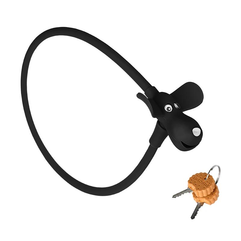 

Creative Cookie Puppy Bicycle Lock Anti-thief Portable Ring Steel Bike Lock Mountain Road Bike Riding Equipment чорний