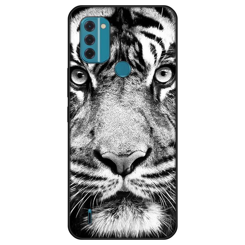 Custodia In Silicone Trasparente Per Nokia C31, Con Stampa Gatto Tigre, Morbida E Antigraffio - 2