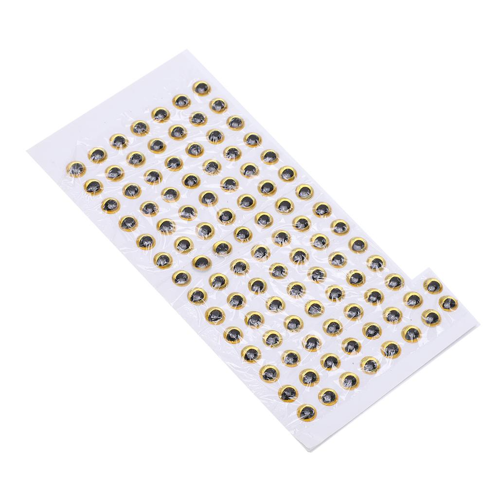 100 Stück Fischaugen 5mm Langlebig 3D Rund Weich DIY Leichtgewichtig Zart Angelköder AugenGold