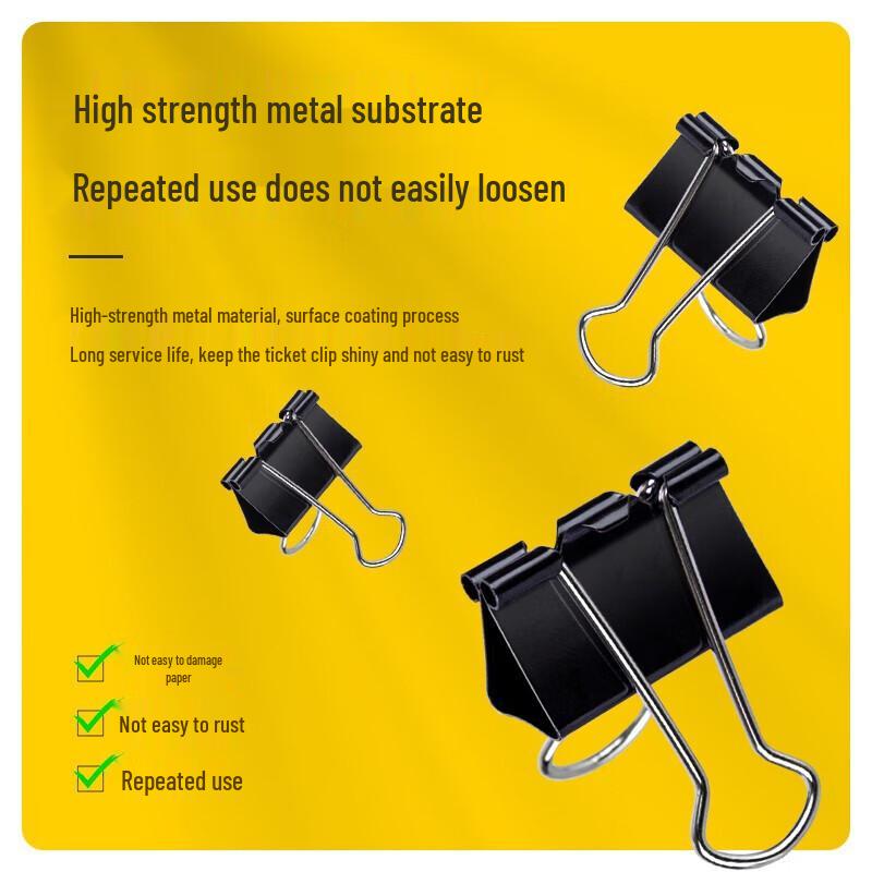 Deli Black Binder Clips