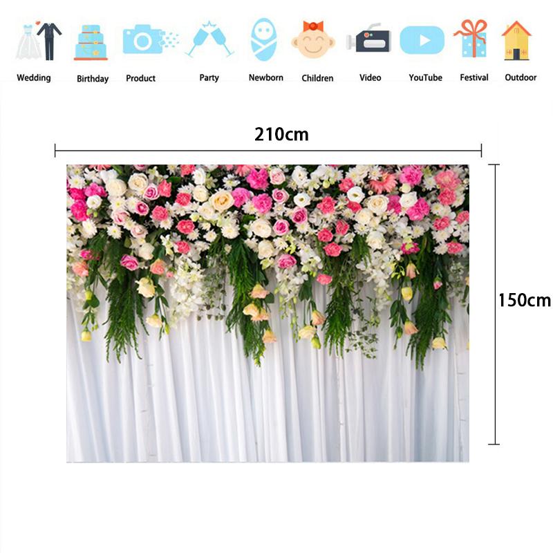 Fundaluri de perete cu flori de trandafir Nuntă Zi de naștere Fundal de petrecere cu temă florală