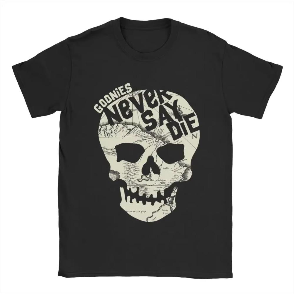 Goonies Never Say Die Men's T Shirts Fashion Tees Short Sleeve Crewneck T-Shirt Pure Cotton Summer Clothes