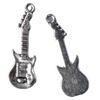 Silver Handmade Instruments Pendants Necklace Jewelry Making Guitar pendant  Keychain Accessories