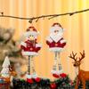 Set of 4 Fabric Plush Christmas Ornaments with Hanging Pendant for Tree Decorations and Festive Holiday Ambiance