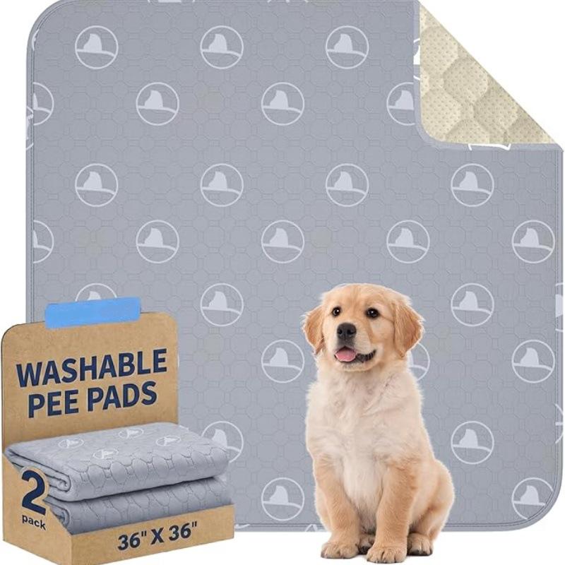 Pet Urine Pad: Waterproof, Non-slip, Washable, Reusable Dog/Cat Pee & Sleep Mat 45x60 серый/белый