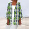 Women's Casual Fashion Caot Printed Lightweight Medium Length Jacket Cardigan