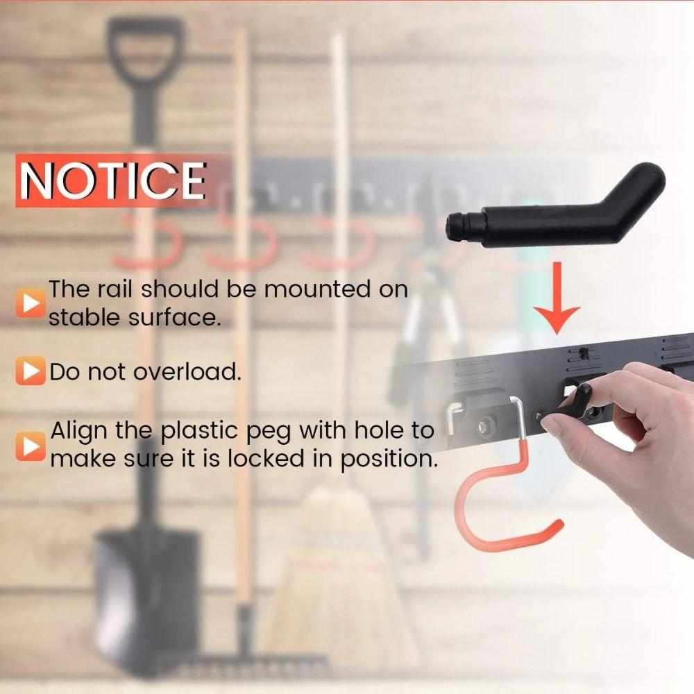Iron Shovel Rack S Type Cleaning Tool Hooks Useful Mop and Broom Holder  Rakes