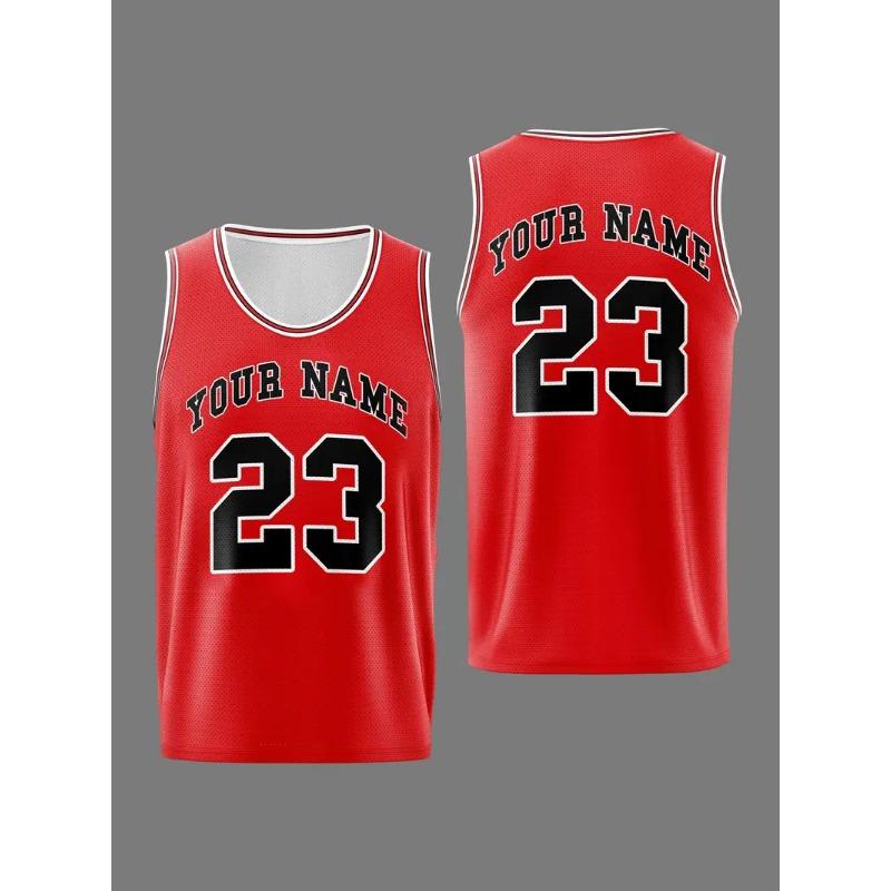 Custom Name And Number Basketball Tank Top For Men New In Sleeve Loose Tshirts For Basketball Team Men's Sport Tee Shirts