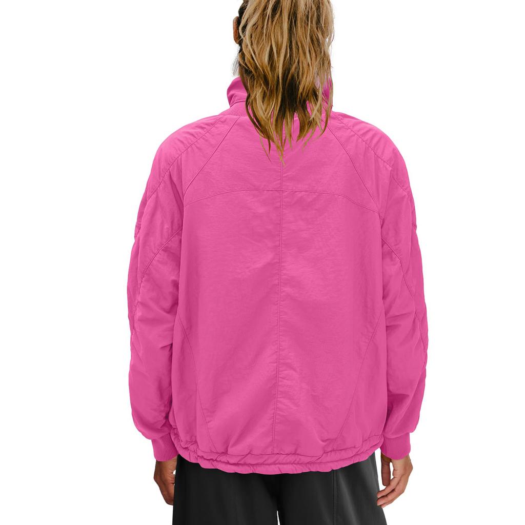 Women's Fashionable Zippered Long-Sleeved Loose-Fit Jacket