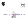 Titanium F136 Alloy Stud Earrings: 5A Zirconia Star Ear, Cartilage, Cochlea, Lip Piercing Jewelry.