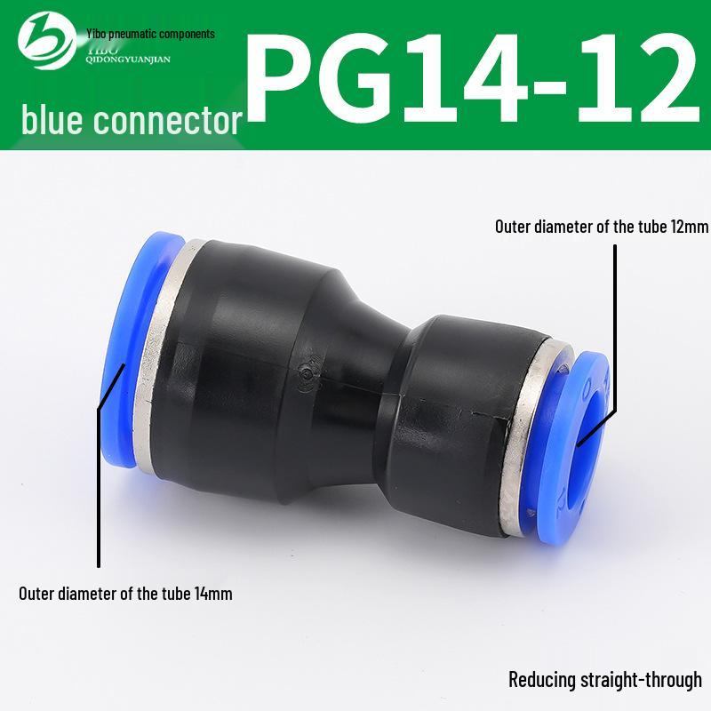 Wirtschaftlicher blauer pneumatischer Schnellkuppler: Gerade, T-Stück, Vierweg, Fünfweg, Reduzierstück für PU/PE/PY/PZA/PK/PV