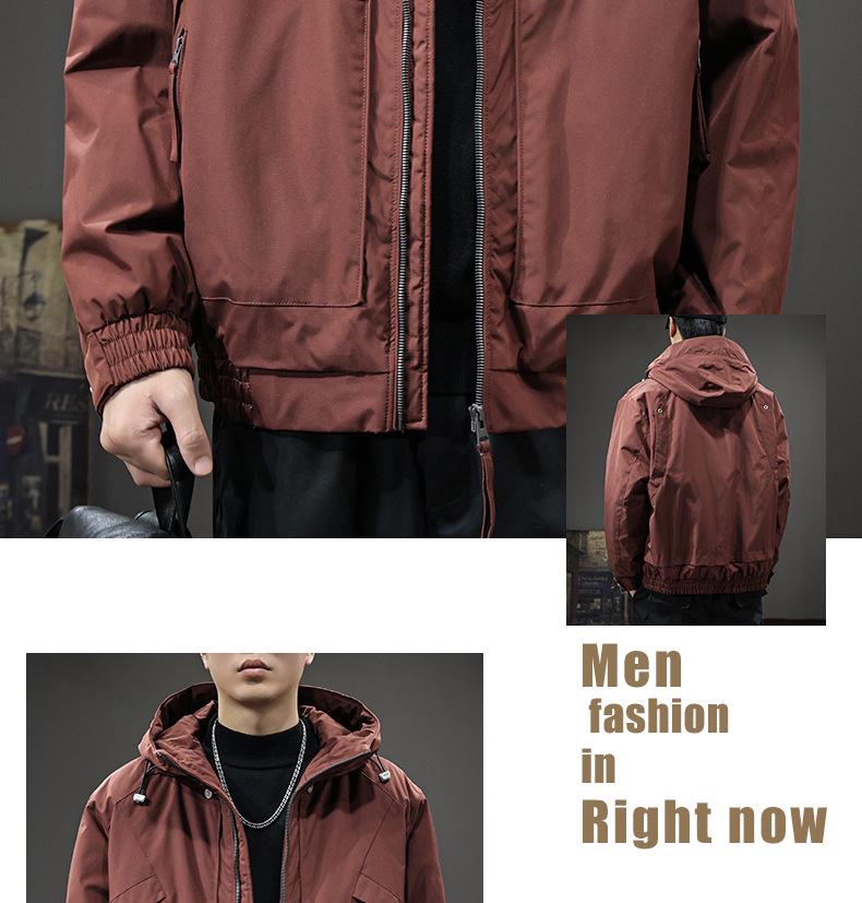 2025 Men's Trendy Hooded Cotton-Padded Winter Workwear Jacket - Thick, Warm, Cold Protection