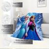 1pc Flannel Frozen Elsa & Anna Snowflake Print Throw Blanket for Bed Sofa Decoration Gift Winter Wonderland Theme Home
