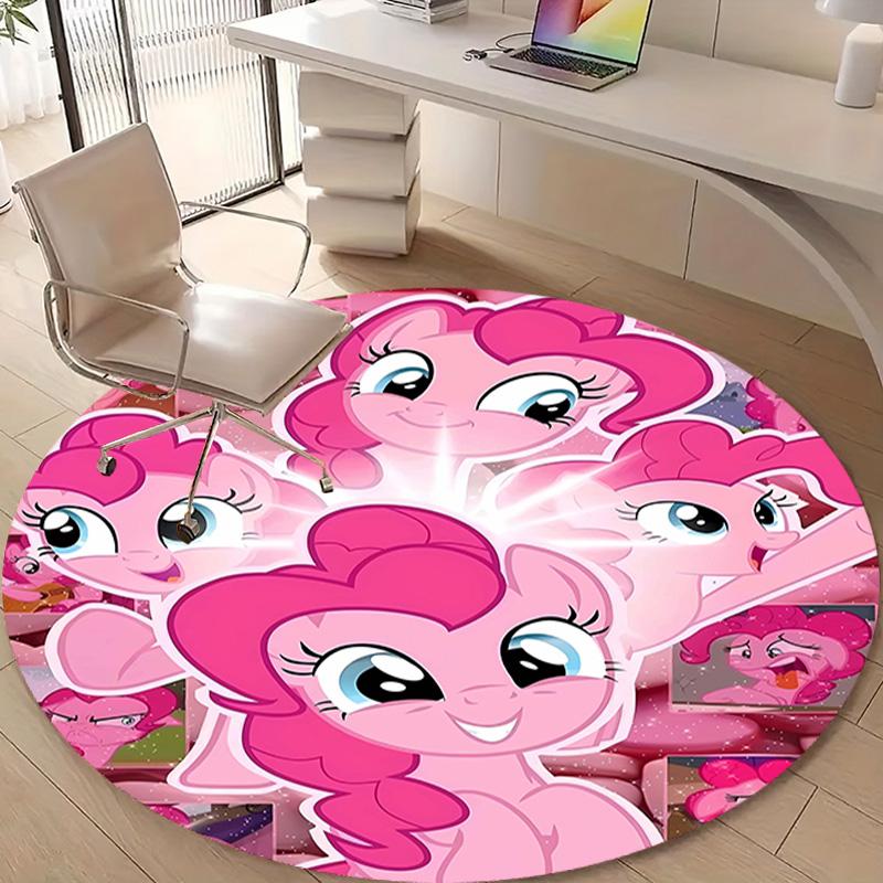 1pc My Little Pony2 Design Printed Area Round Carpet for Bedroom Living Room Home Decor Rugs Mat Non Slip Mat Rug for Bedside