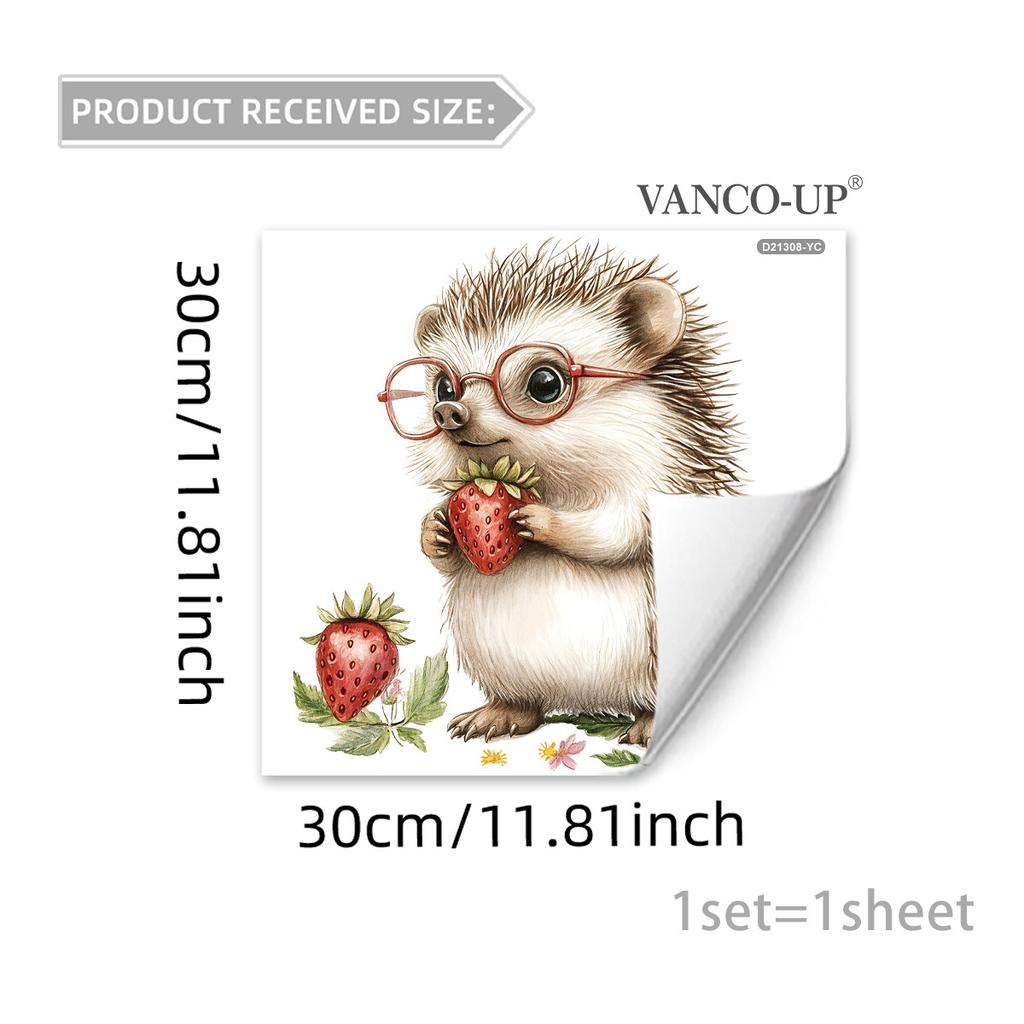 Cartoon Animal Floral Butterfly Window Stickers, PVC Static Cling Glass Decals for Window Storefront Home Decoration