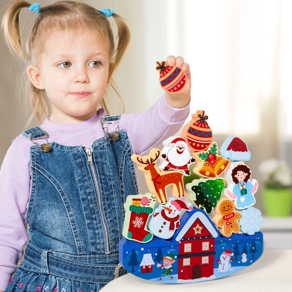 3D Puzzle Christmas Building Blocks Stacking Toy Christmas Stacking Game  Halloween Christmas Gift