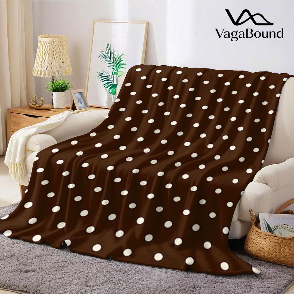 Klassische Polka-Dot-Flaneldecke Vielseitig für alle vier Jahreszeiten für Sofa, Büro, Bett, Reisen, Camping Weich Gemütlich Zum Schlafen Und Entspannen