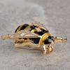 Cute Enamel Bee Brooches For Women Men Gold-Color Fly Insect Brooch Pins Scarf Dress Lapel Pin